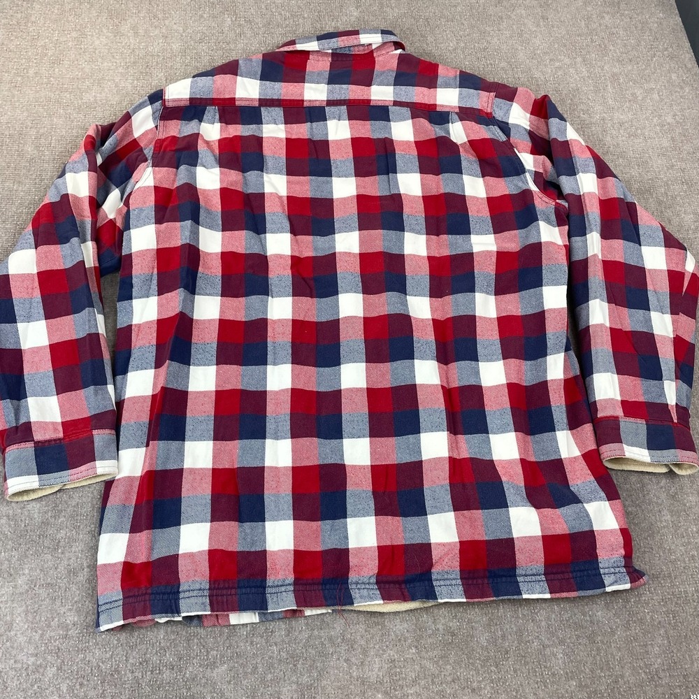 L.L. Bean Fleece-Lined Flannel Shirt Mens XL Multicolor Plaid Traditional Fit - Picture 3 of 15